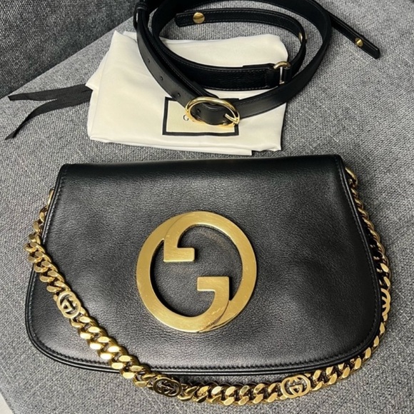 GUCCI BLONDIE leather bag with GG chain - Picture 2 of 10